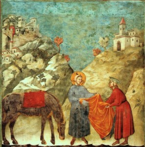 3. San Francisco dona su capa a un caballero pobre- Giotto di Bondone.