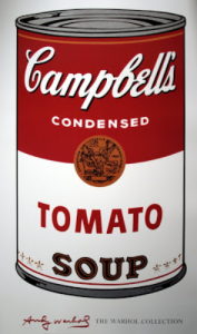 Andy Warhol- Campbell's soup can